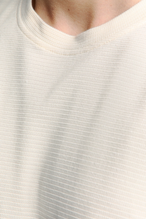 NO-EXCESS t-shirt crewneck solid relief knit